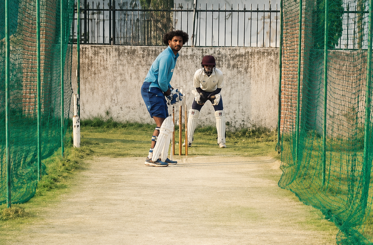 Professional cricket practice at Sai Cricket Academy