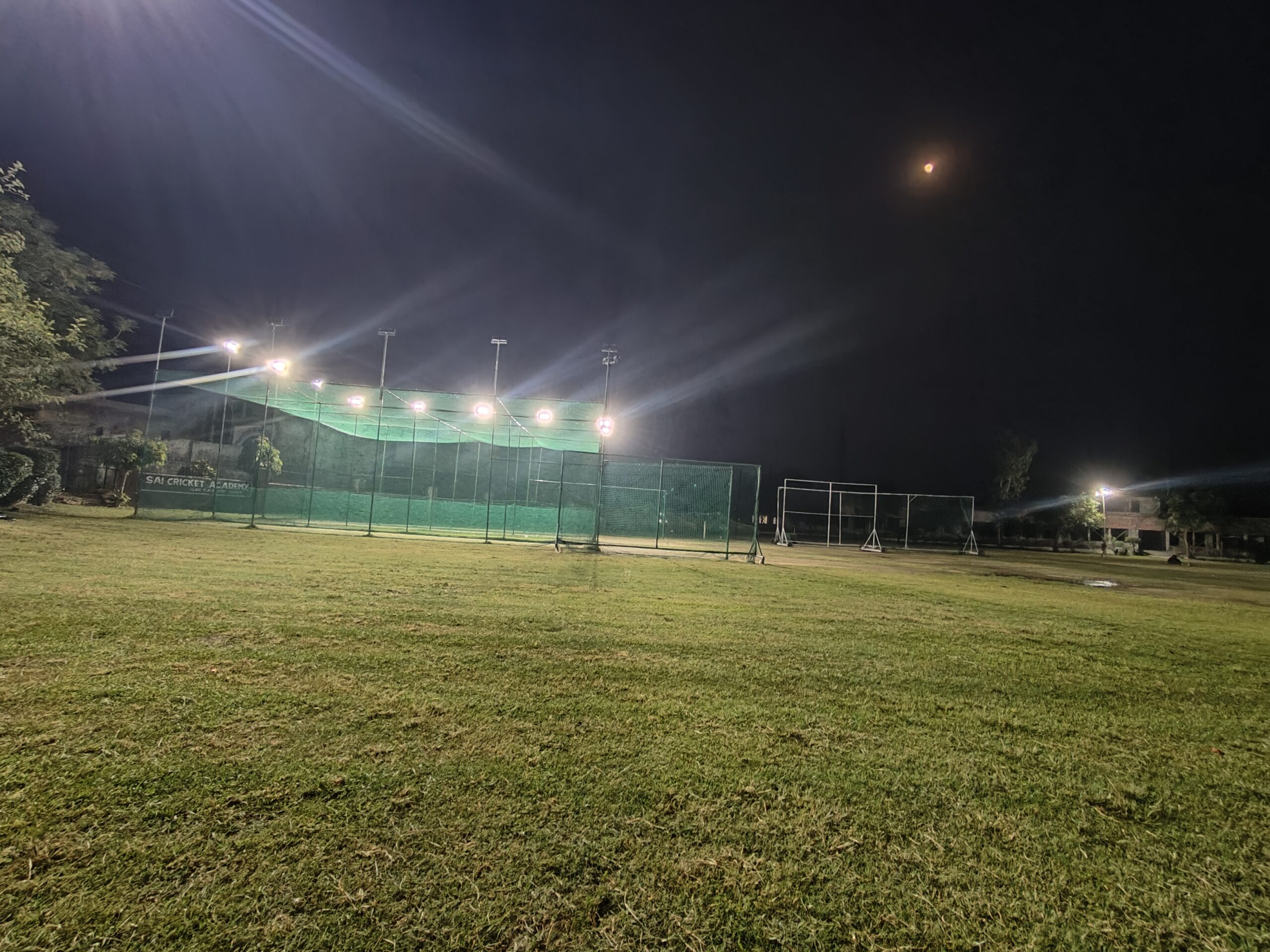 Evening Ground Practice Under Lights