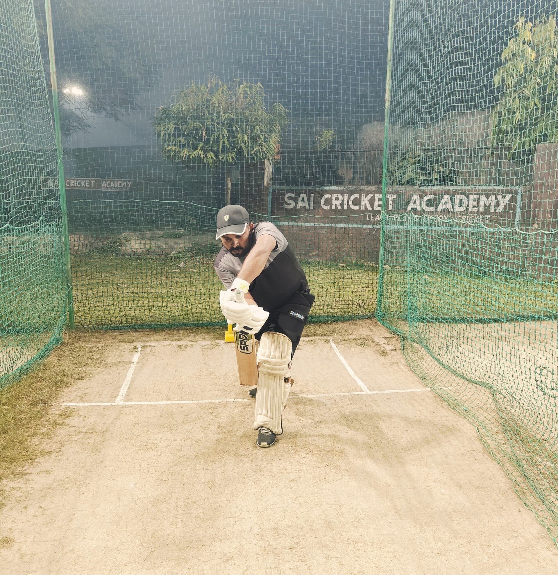 Cricket practice nets at Sai Cricket Academy