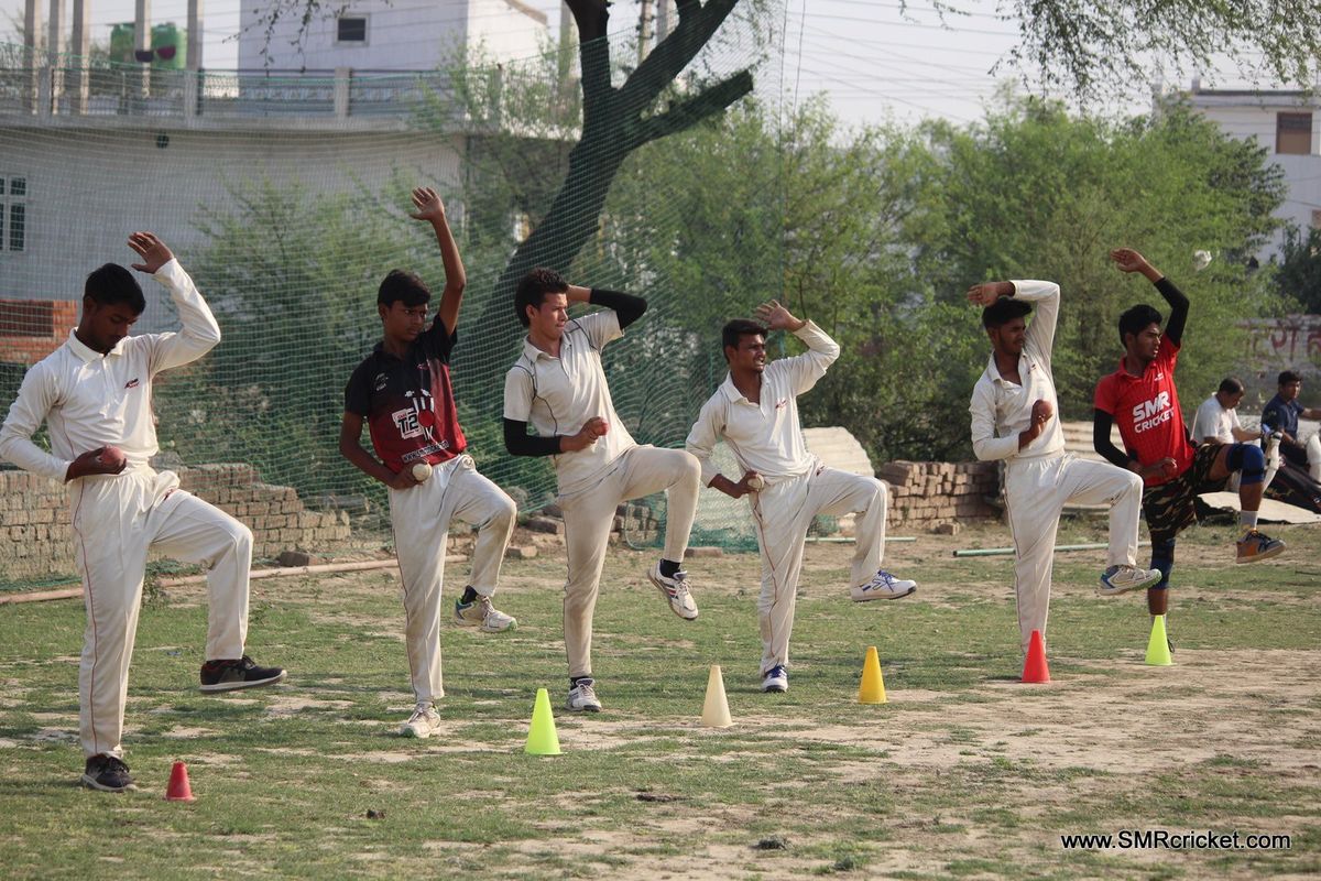 Players training at Sai Cricket Academy